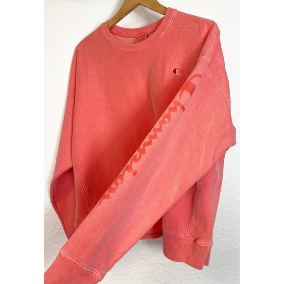 CHAMPION Coral Dyed Crewneck Pullover Sweater - Picture 4 of 4